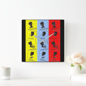 1950年代のエースコームのための3つのエース スクエア壁時計 (ホーム)