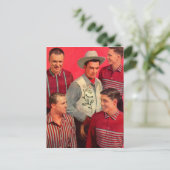 1950年代のカウボーイ・ポーとその少年 ポストカード (スタンド正面)