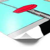 1950年代のカップルがダイナーで手を握り フォトプリント            (角)