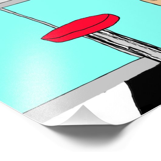 1950年代のカップルがダイナーで手を握り フォトプリント            (角)