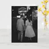 1950年代のカップル カード (黄色い花)