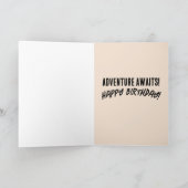 1950年代のカップル ロマンス 誕生日グリーティングカード カード (内部)