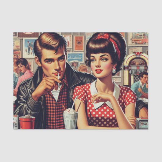 1950年代のカップル 薄葉紙 (正面)