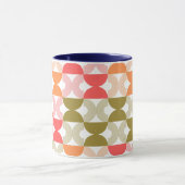 1950年代のカラフルモダンミッドセンチュリーパターンレトロ マグカップ (中央)
