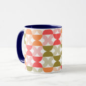 1950年代のカラフルモダンミッドセンチュリーパターンレトロ マグカップ (正面左)