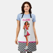 1950年代のカーホップパーソナライズエプロン エプロン (着用した状態)