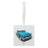 1950年代のクラシック車キューブオーナメント キューブオーナメント (右)