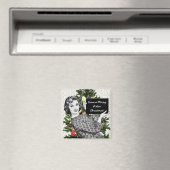 1950年代のクリスマスのサイン付き女性 マグネット (インサイチュ (食洗機))