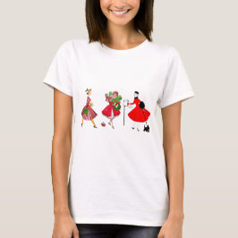 1950年代のクリスマスビンテージレディース Tシャツ