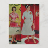 1950年代のクリスマスレディース ポストカード (正面)