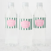 1950年代のグラマラスなピンクとグリーンのウェディングシャワーパーティー ペットボトルラベル (ボトル)
