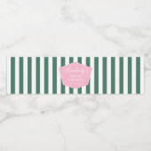 1950年代のグラマラスなピンクとグリーンのウェディングシャワーパーティー ペットボトルラベル (シングルラベル)