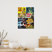 1950年代のサイエンスフィクション映画コラージュ13 ポスター (キッチン)