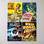 1950年代のサイエンスフィクション映画コラージュ13 ポスター (正面)