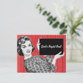 1950年代のサインを持つ女性 招待状 (スタンド正面)