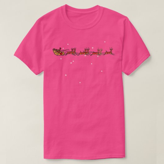 1950年代のサンタとトナカイの快挙ルドルフ Tシャツ (デザイン正面)