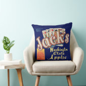 1950年代のジャックのワシントン州リンゴのクレートラベル クッション (椅子)