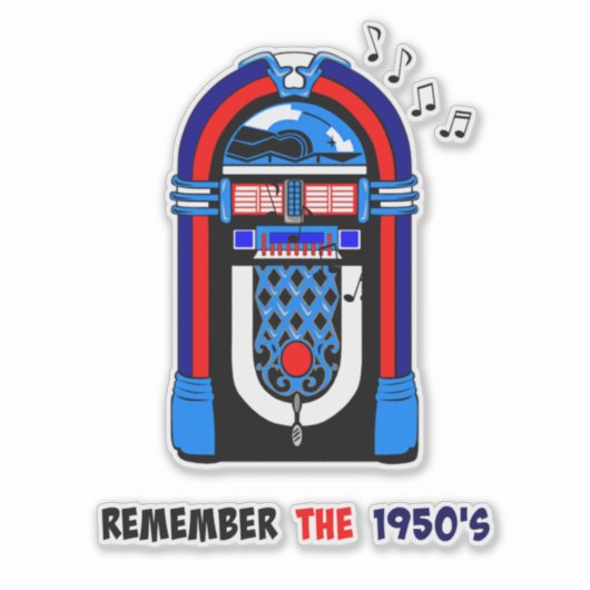 1950年代のジュークボックスを覚えておきなさい。 シール (正面)