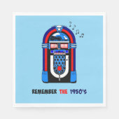 1950年代のジュークボックスを覚えておきなさい。 スタンダードランチョンナプキン (正面)