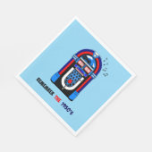 1950年代のジュークボックスを覚えておきなさい。 スタンダードランチョンナプキン (角)