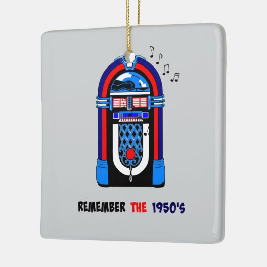 1950年代のジュークボックスを覚えておきなさい。 セラミックオーナメント (左)