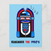 1950年代のジュークボックスを覚えておきなさい。 ポストカード (正面)