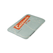 1950年代のスタイルカリフォルニア「by air」旅行ポスター バスマット (アングル)