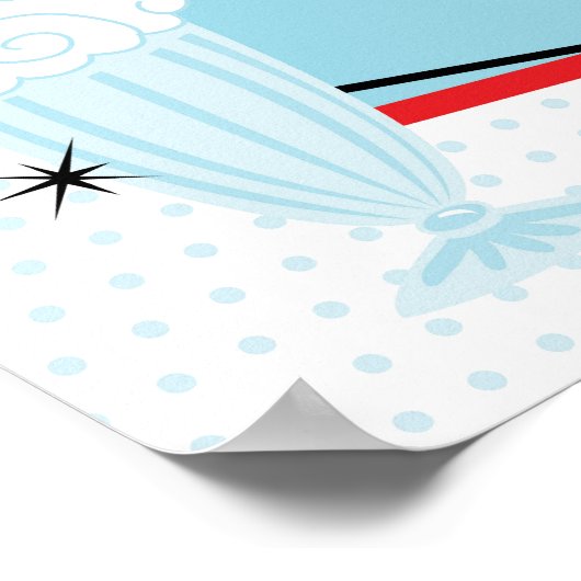 1950年代のソックホップ・バースデーパーティー・ウェルカムサイン ポスター (角)