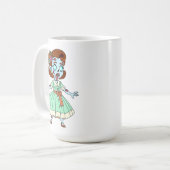 1950年代のゾンビガール コーヒーマグカップ (正面左)