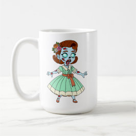 1950年代のゾンビガール コーヒーマグカップ