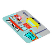 1950年代のダイナーフレキシマグネット マグネット (右側)