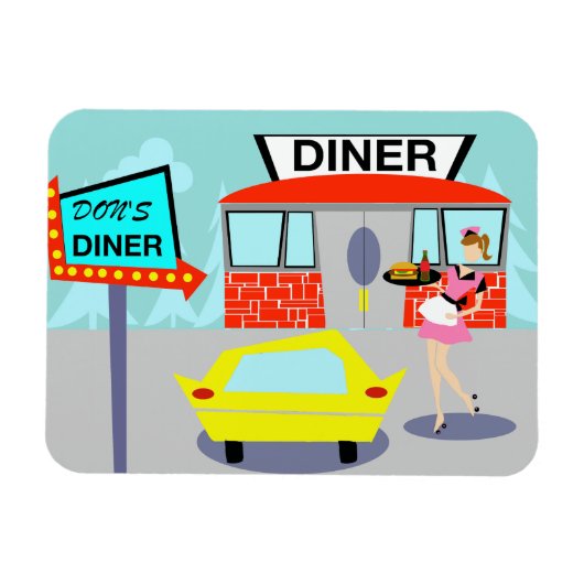 1950年代のダイナーフレキシマグネット マグネット (横)