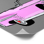 1950年代のダイナールート66とヴィンテージ車 ポスター (角)