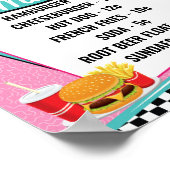 1950年代のダイナーヴィンテージメニューポスター ポスター (角)