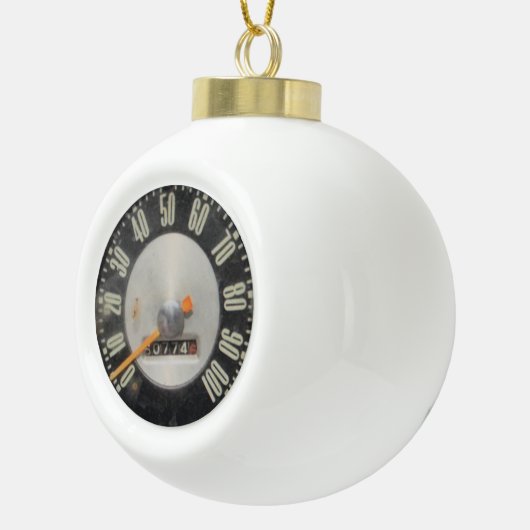 1950年代のトラッククラシック速度計 セラミックボールオーナメント (右)