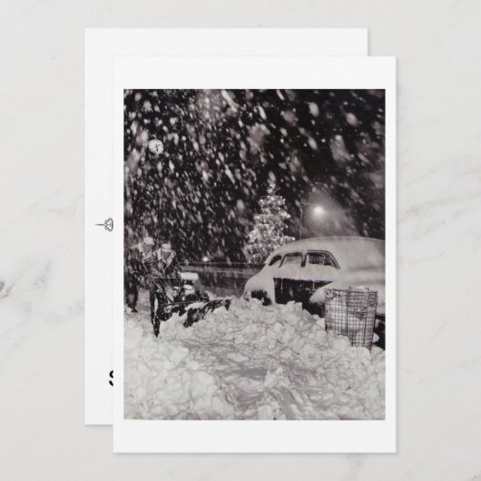 1950年代のニューヨーク市のヴィンテージ シーズンカード (正面/裏面)