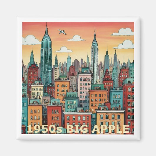1950年代のビッグアップルニューヨーク マグネット (正面)