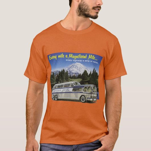 1950年代のビッグバスの冒険はここから始まる レトロ Tシャツ (正面)