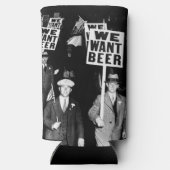 1950年代のビンテージ写真 禁酒法 ビール 抗議 スリム缶クーラー (裏面)
