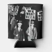 1950年代のビンテージ写真 禁酒法 ビール 抗議 缶クーラー (正面)
