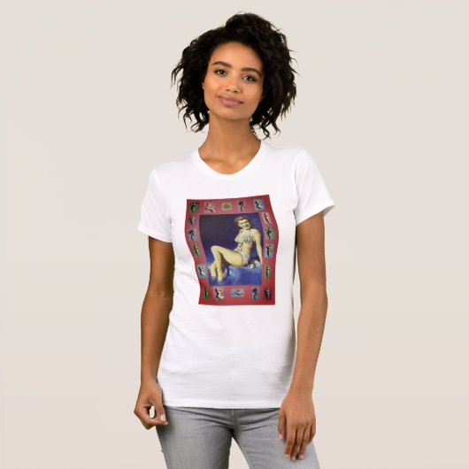 1950年代のピンアップキッチTシャツ Tシャツ (正面フル)