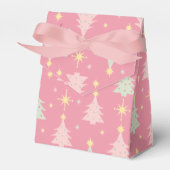 1950年代のピンクと緑のレトロクリスマス フェイバーボックス (正面サイド)