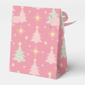 1950年代のピンクと緑のレトロクリスマス フェイバーボックス (裏面サイド)