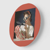 1950年代のファッション写真 ラージ壁時計 (傾斜)