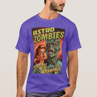 1950年代のホラーコミック表紙の女の子 アストロゾンビーズ Tシャツ