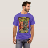 1950年代のホラーコミック表紙の女の子 アストロゾンビーズ Tシャツ (正面フル)