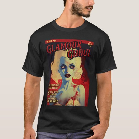 1950年代のホラーコミック・カバーを再現した魅惑のグール・デザイン Tシャツ (正面)
