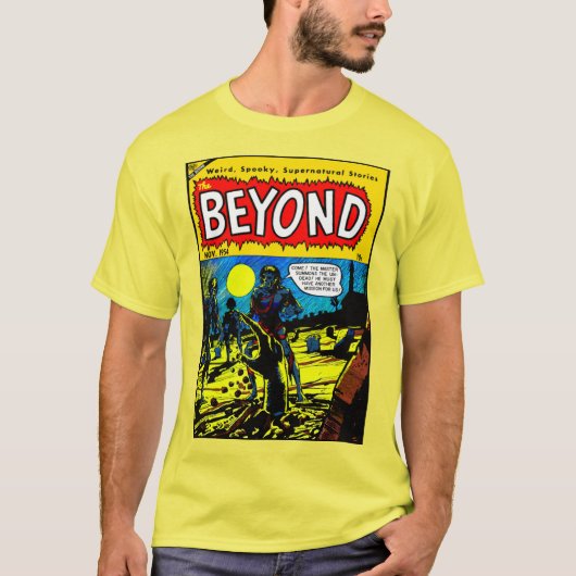 1950年代のホラーコミックTシャツ「The BEYOND」 Tシャツ (正面)