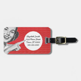 1950年代のポインティング若い女性 ラゲッジタグ