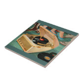 1950年代のポータブルレコードプレーヤー広告 タイル (側面)